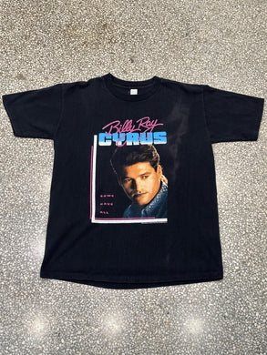 Billy Ray Cyrus Vintage 1992 Achy Breaky Heart Tour Tee Black ABC Vintage 