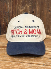 Load image into Gallery viewer, Bitch &amp; Moan Vintage 90s Snapback Aged Cream Navy ABC Vintage 