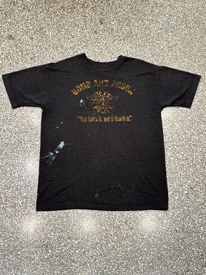 Bomb And Arson Chicago Police Vintage 90s Paper Thin Faded Black ABC Vintage 