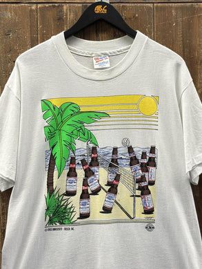 Budweiser Beach Volleyball Vintage 1993 Tee White ABC Vintage 