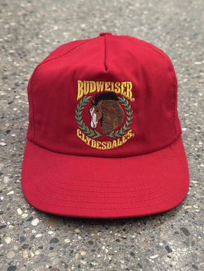 Budweiser Clydesdales Vintage 90s Snapback Red ABC Vintage 