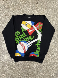 Budweiser Vintage 90s It's Bud Thing Crewneck Black ABC Vintage 