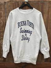 Load image into Gallery viewer, Buena Vista Swimming &amp; Diving Vintage 90s Champion Reverse Weave Crewneck Grey ABC Vintage 