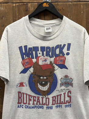 Buffalo Bills Vintage 1992 Hat-Trick AFC Champions Faded Grey ABC Vintage 
