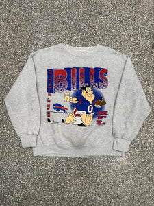 Buffalo Bills Vintage 1993 Flintstones Crewneck Grey ABC Vintage 