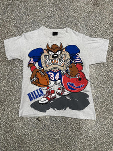 Buffalo Bills Vintage 1994 Taz Sweating Faded Grey ABC Vintage 