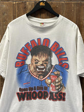 Load image into Gallery viewer, Buffalo Bills Vintage 90s Whoop Ass Tee Faded White ABC Vintage 