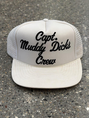 Capt. Muddy Dick's Crew Vintage 90s Trucker Hat White ABC Vintage 