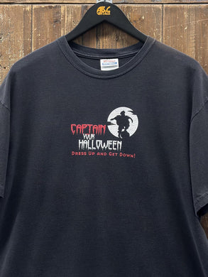 Captain Your Halloween Vintage 90s Tee Black ABC Vintage 