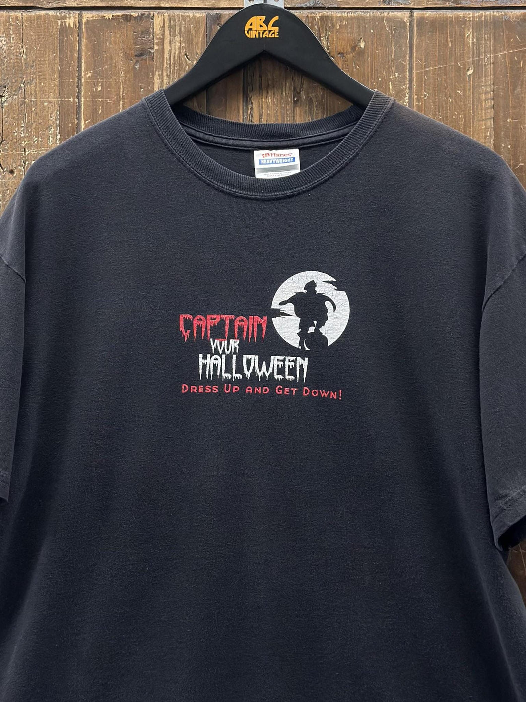Captain Your Halloween Vintage 90s Tee Black ABC Vintage 