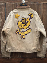 Load image into Gallery viewer, Carhartt Vintage 90s 1 of 1 Custom Chenille Patches Detroit Jacket Blanket Lined Faded Brown ABC Vintage 