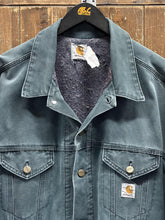 Load image into Gallery viewer, Carhartt Vintage 90s Blanket Lined Trucker Jacket Teal ABC Vintage 