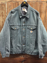 Load image into Gallery viewer, Carhartt Vintage 90s Blanket Lined Trucker Jacket Teal ABC Vintage 