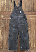 Load image into Gallery viewer, Carhartt Vintage 90s Double Knee Canvas Quilted Overalls Faded Grey ABC Vintage 