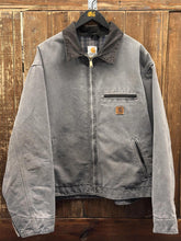 Load image into Gallery viewer, Carhartt Vintage 90s Faded Grey Flannel Lined J97 Detroit Jacket ABC Vintage 