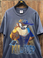 Load image into Gallery viewer, Carolina Panthers Vintage 1995 Taz Bugs Bunny Fan or Foe Tee Faded Navy ABC Vintage 
