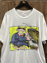 Load image into Gallery viewer, Cats A' Jammin' Jazz Vintage 1990 Paper Thin Cropped Tee White ABC Vintage 