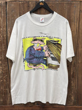 Load image into Gallery viewer, Cats A' Jammin' Jazz Vintage 1990 Paper Thin Cropped Tee White ABC Vintage 