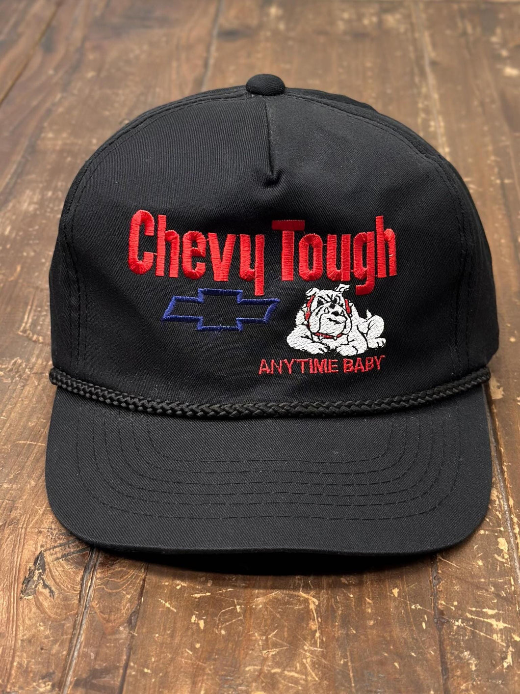 Chevy Tough Anytime Baby Vintage 90s Snapback Black ABC Vintage 