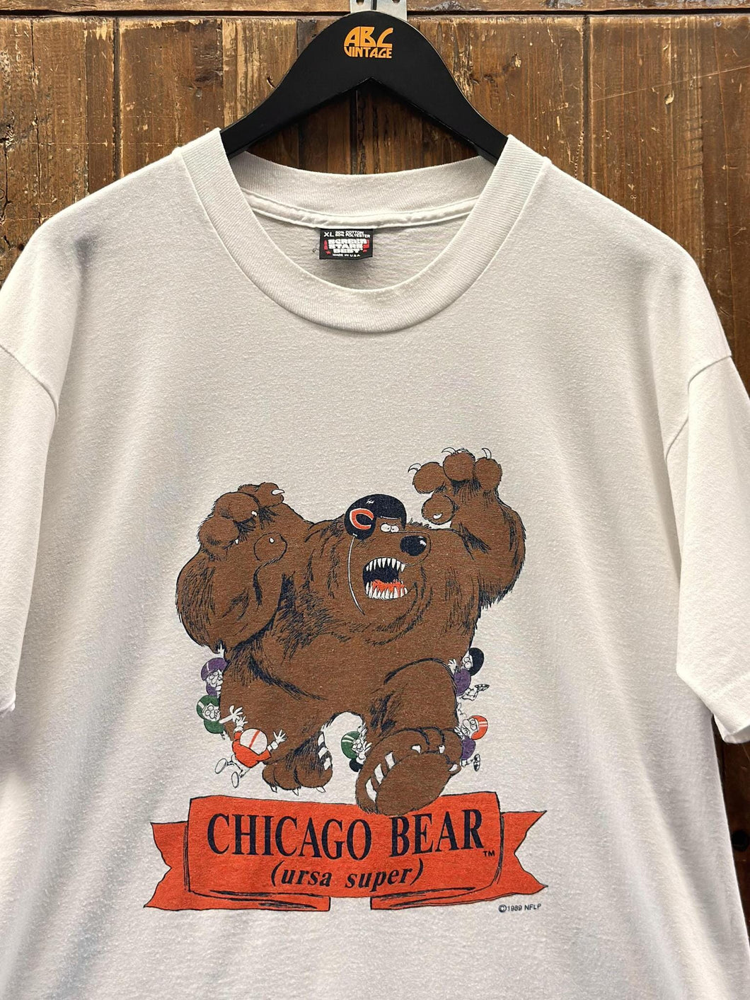 Chicago Bears Vintage 1989 Ursa Super White ABC Vintage 
