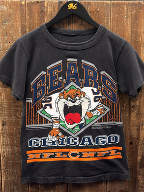 Chicago Bears Vintage 1992 Taz Tee Faded Black ABC Vintage 