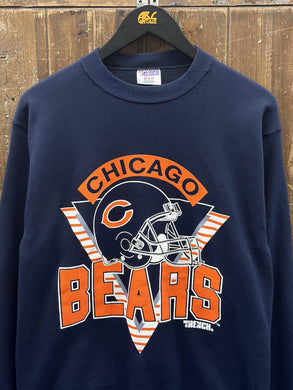 Chicago Bears Vintage 90s Trench Crewneck Navy ABC Vintage 