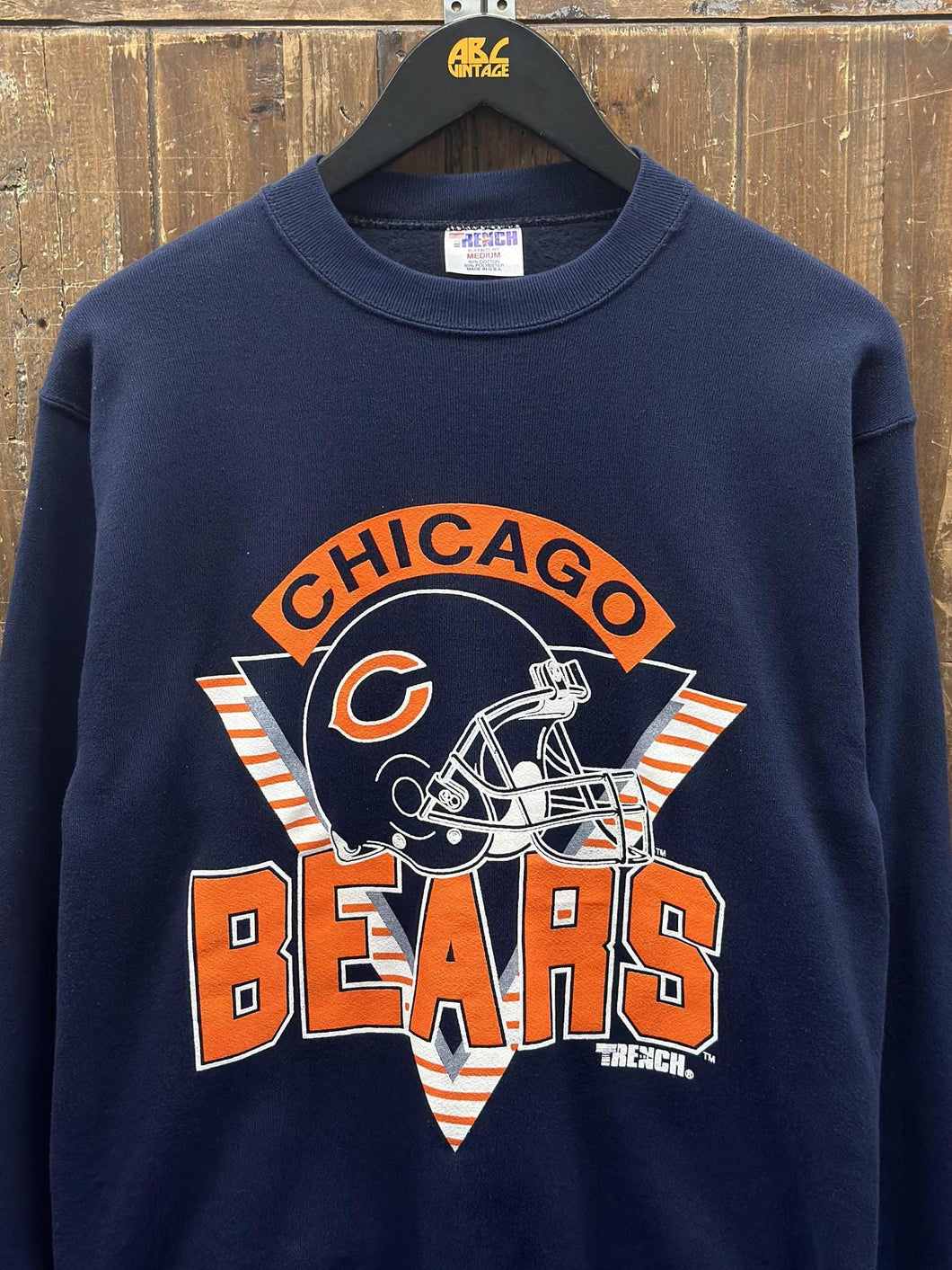 Chicago Bears Vintage 90s Trench Crewneck Navy ABC Vintage 