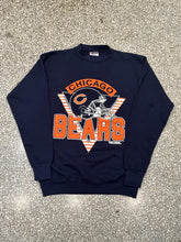 Load image into Gallery viewer, Chicago Bears Vintage 90s Trench Crewneck Navy ABC Vintage 