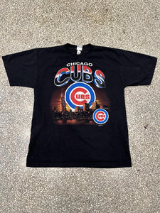 Chicago Cubs Vintage 1998 City Skyline Tee Black ABC Vintage 