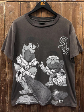 Chicago White Sox Vintage 1994 Flintstones Faded Black ABC Vintage 