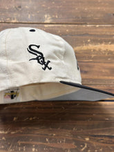 Load image into Gallery viewer, Chicago White Sox Vintage 90s New Era Snapback Cream Black ABC Vintage 