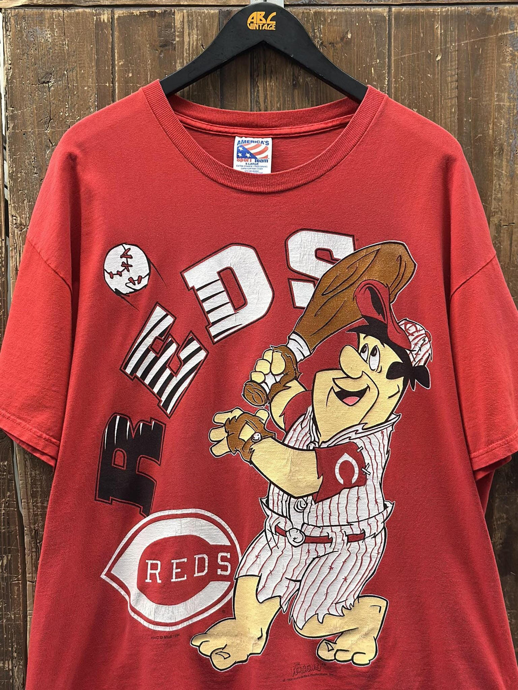 Cincinnati Reds Vintage 1994 Flintstones Red ABC Vintage 