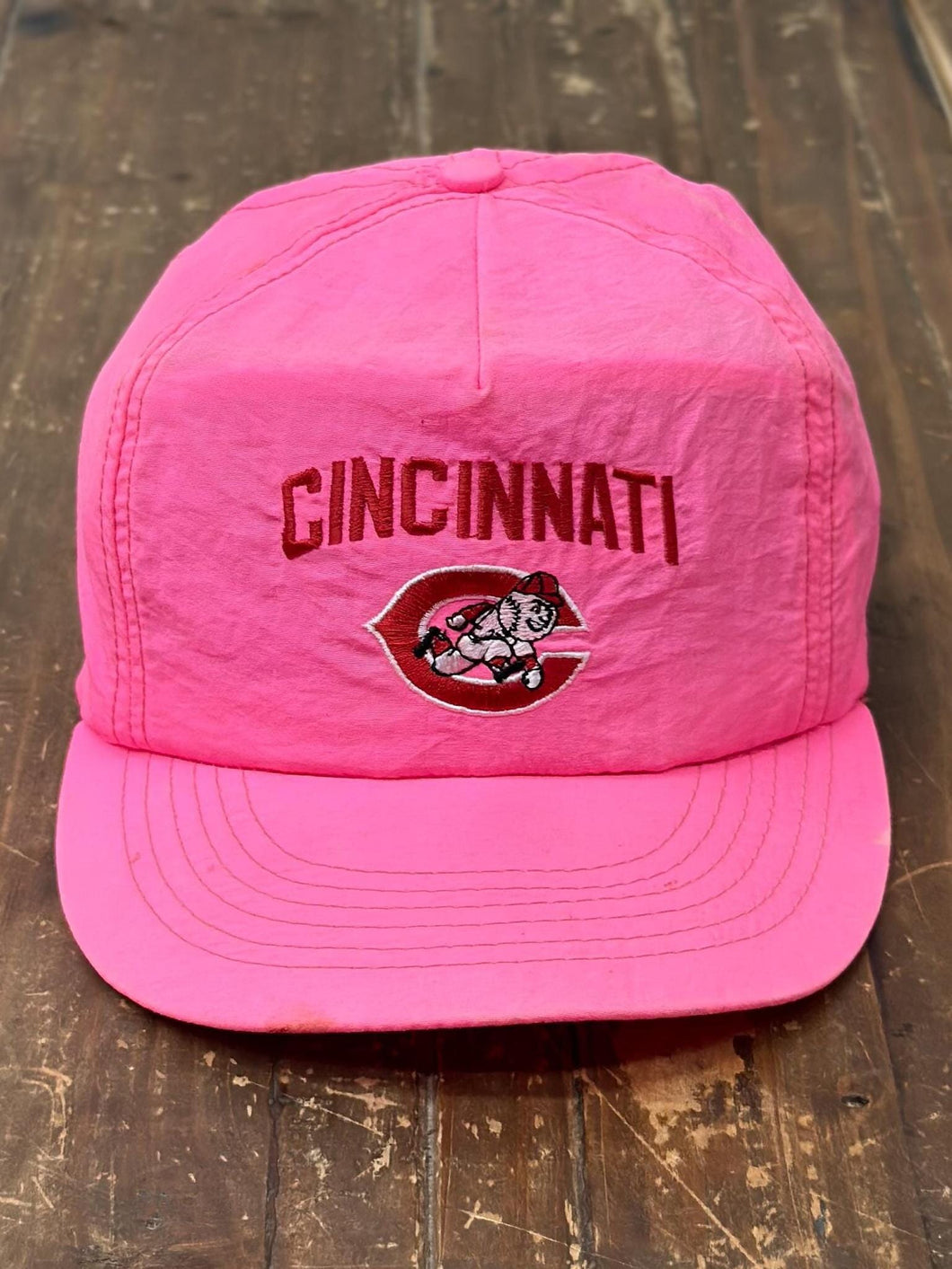 Cincinnati Reds Vintage 90s Snapback Neon Pink ABC Vintage 