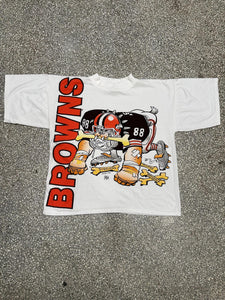 Cleveland Browns Vintage 1988 Jack Davis Dawgs White ABC Vintage 