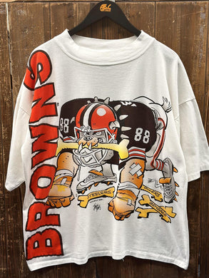 Cleveland Browns Vintage 1988 Jack Davis Dawgs White ABC Vintage 