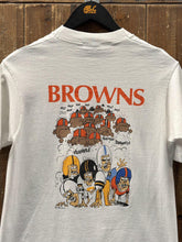 Load image into Gallery viewer, Cleveland Browns Vintage 1989 Woof Trample Cartoon Tee White ABC Vintage 