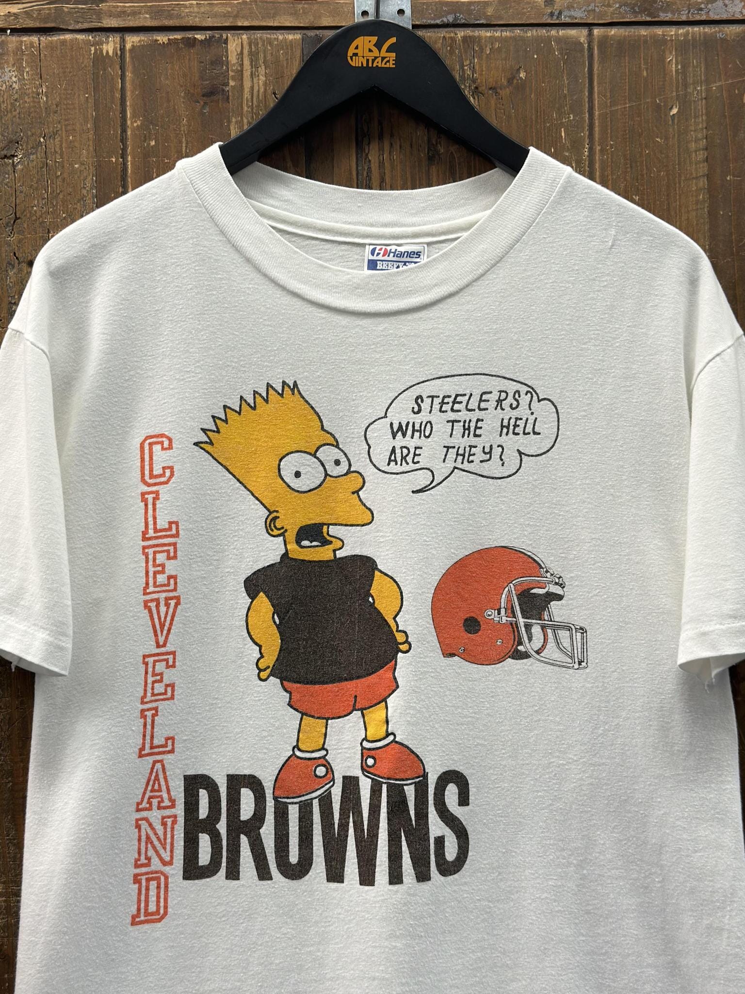 Cleveland Browns Vintage 90s Bart Simpson Steelers Who The Hell