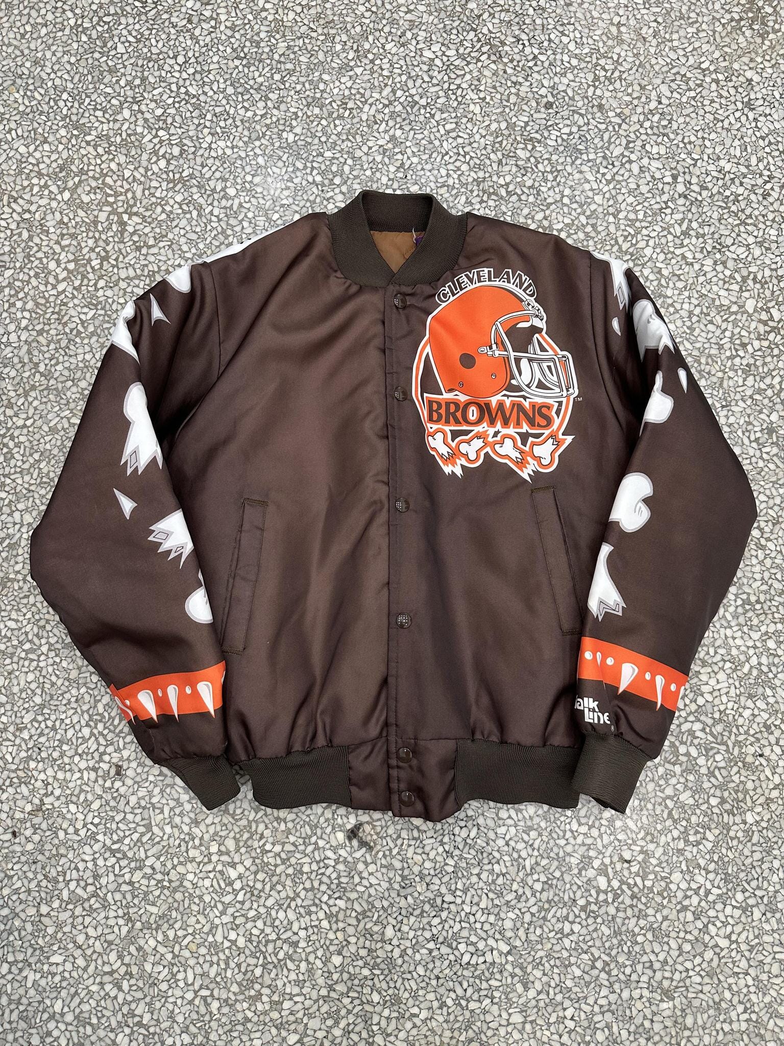 Vintage 90s Chalk Line Cleveland Browns Satin Bomber 2024 Jacket Large USA