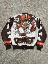 Load image into Gallery viewer, Cleveland Browns Vintage 90s Dawgs Chalk Line Satin Bomber Jacket ABC Vintage 