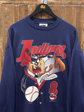 Load image into Gallery viewer, Cleveland Indians Vintage 1996 Taz L/S Tee Navy ABC Vintage 