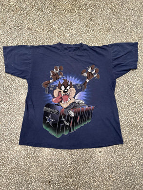 Dallas Cowboys Vintage 1995 Taz Paper Thin Faded Navy ABC Vintage 