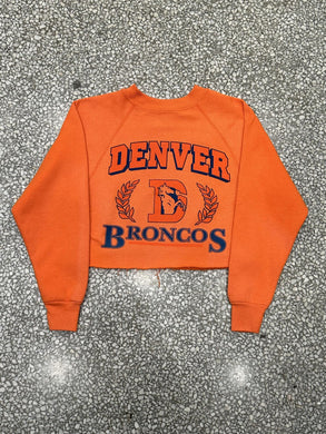 Denver Broncos Vintage 90s Cropped Crewneck Orange ABC Vintage 