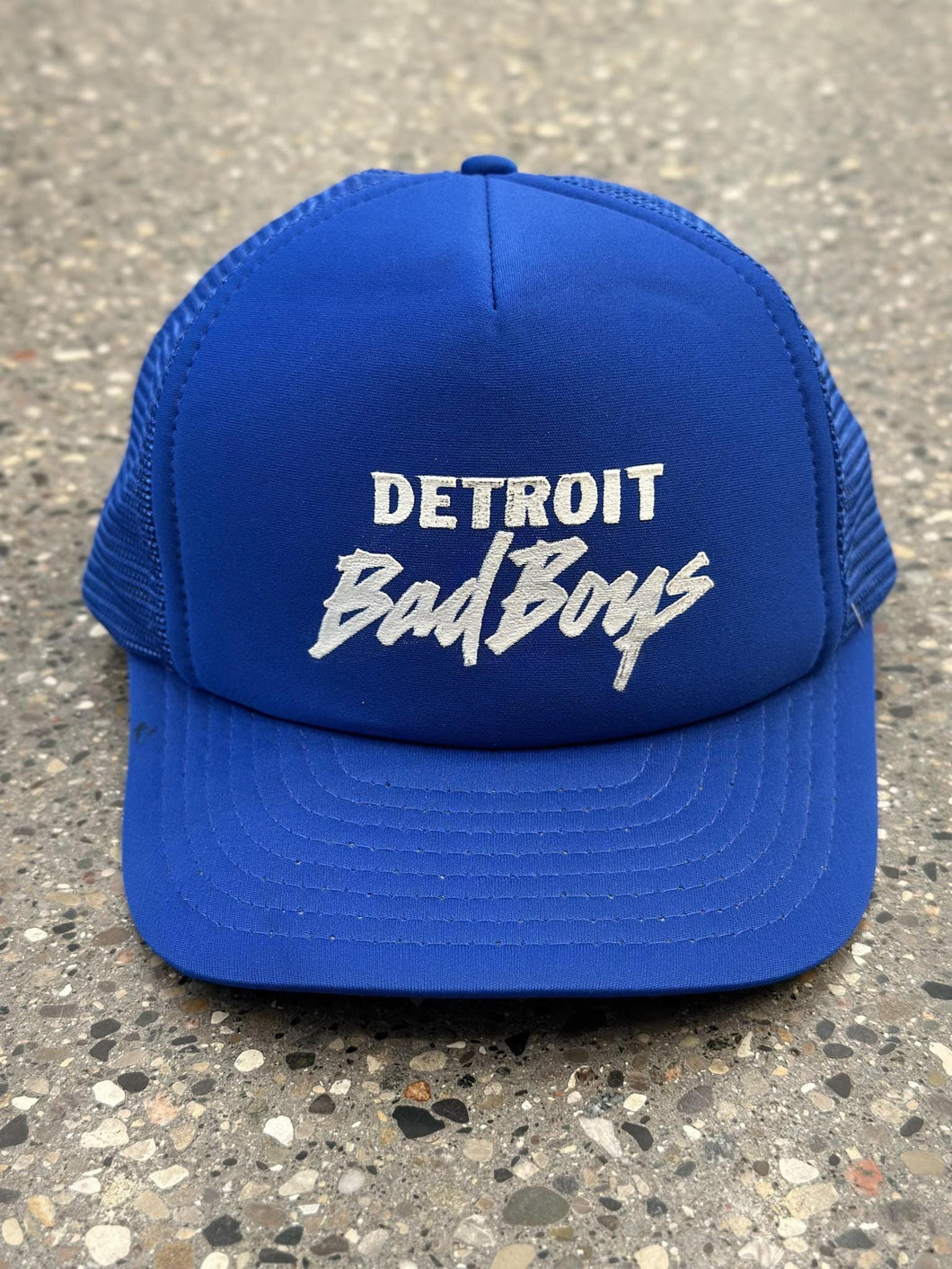 Detroit Bad Boys Vintage 90s Trucker Hat Blue ABC Vintage 