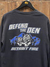 Load image into Gallery viewer, Detroit Fire Dept Vintage 2000s Defend The Den L/S Tee Black ABC Vintage 