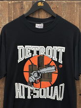 Load image into Gallery viewer, Detroit Hit-Squad Vintage 80s Basketball Tee Paper Thin Black ABC Vintage 