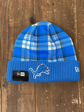 Load image into Gallery viewer, Detroit Lions New Era Plaid Beanie Blue ABC Vintage 