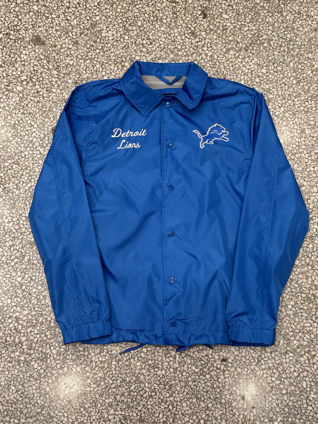 Detroit Lions Ultra Game Coach Jacket Blue ABC Vintage 