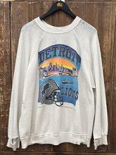 Load image into Gallery viewer, Detroit Lions Vintage 1985 Detroit City Skyline Crewneck White ABC Vintage 