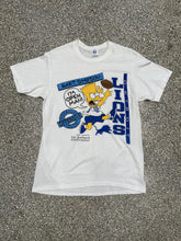 Load image into Gallery viewer, Detroit Lions Vintage 1990 Bart Simpsons I'm Open Man Tee Paper Thin White ABC Vintage 