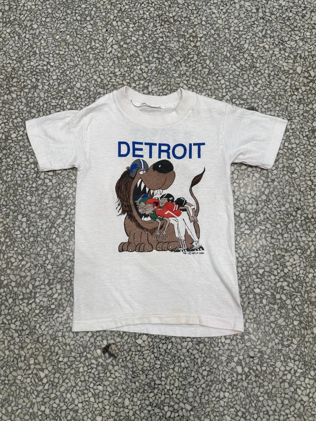 Detroit Lions Vintage 1990 Chomp Paper Thin White ABC Vintage 